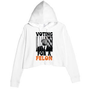 Voting For A Felon Crop Fleece Hoodie