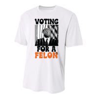 Voting For A Felon Performance Sprint T-Shirt