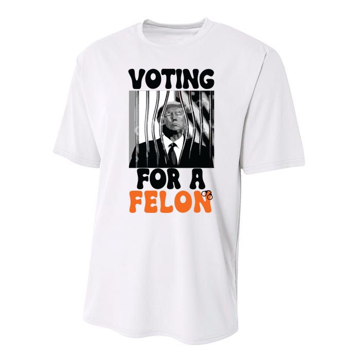 Voting For A Felon Performance Sprint T-Shirt