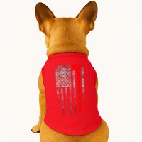 Vintage Firefighter American Grunge Flag & Axe Doggie Tank