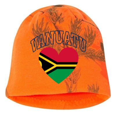 Vanuatu Flag Athletic Heart Souvenir Gift Kati - Camo Knit Beanie