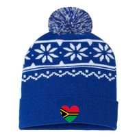 Vanuatu Flag Athletic Heart Souvenir Gift USA-Made Snowflake Beanie