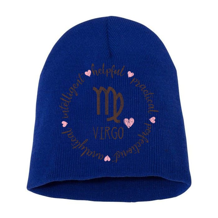 Virgo Facts And Funny Zodiac Sign Gift Short Acrylic Beanie