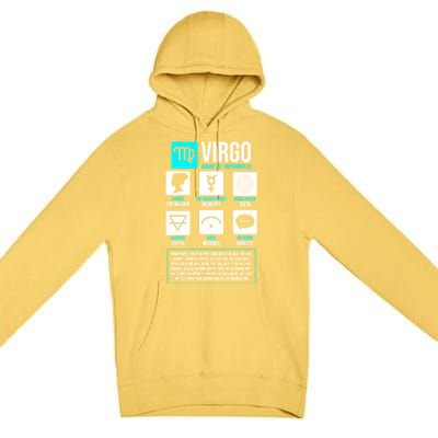 Virgo Facts Astrology Horoscope Astrological Zodiac Sign Funny Gift Premium Pullover Hoodie