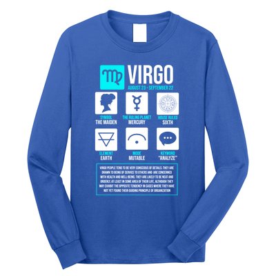 Virgo Facts Astrology Horoscope Astrological Zodiac Sign Funny Gift Long Sleeve Shirt