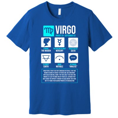 Virgo Facts Astrology Horoscope Astrological Zodiac Sign Funny Gift Premium T-Shirt