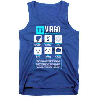 Virgo Facts Astrology Horoscope Astrological Zodiac Sign Funny Gift Tank Top