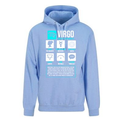 Virgo Facts Astrology Horoscope Astrological Zodiac Sign Funny Gift Unisex Surf Hoodie