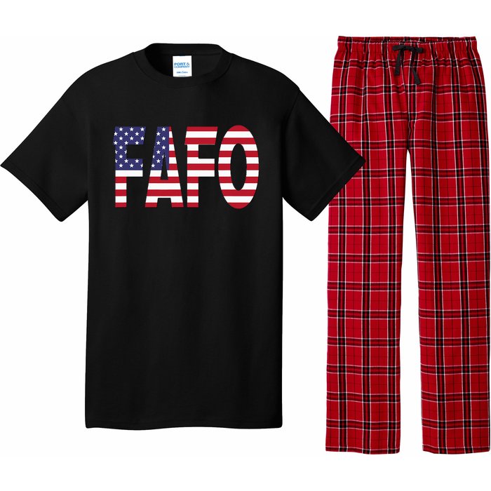 vintage FAFO American Flag Pajama Set