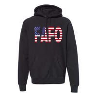 vintage FAFO American Flag Premium Hoodie