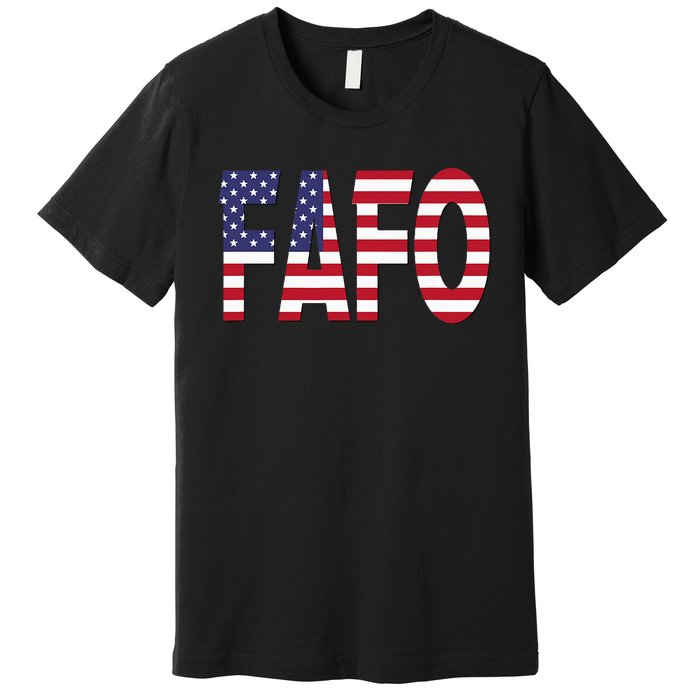 vintage FAFO American Flag Premium T-Shirt