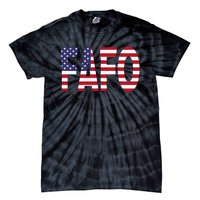 vintage FAFO American Flag Tie-Dye T-Shirt