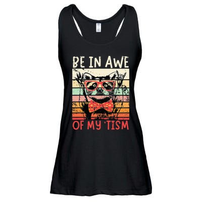 Vintage Funny Autism Be In Awe Of My Tism Adult Awe Tism Ladies Essential Flowy Tank