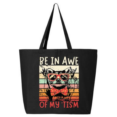 Vintage Funny Autism Be In Awe Of My Tism Adult Awe Tism 25L Jumbo Tote