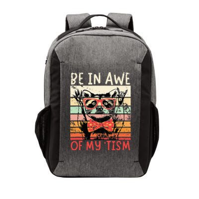 Vintage Funny Autism Be In Awe Of My Tism Adult Awe Tism Vector Backpack