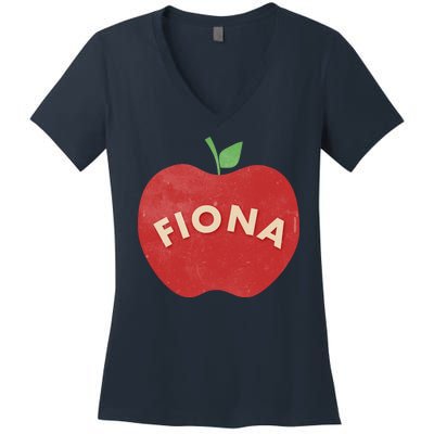 Vintage Finona Apple Women's V-Neck T-Shirt