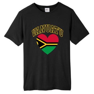 Vanuatu Flag Athletic Heart Gift Tall Fusion ChromaSoft Performance T-Shirt