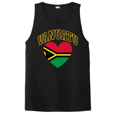 Vanuatu Flag Athletic Heart Gift PosiCharge Competitor Tank