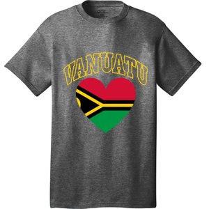 Vanuatu Flag Athletic Heart Gift T-Shirt