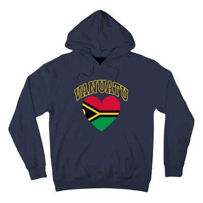 Vanuatu Flag Athletic Heart Gift Hoodie