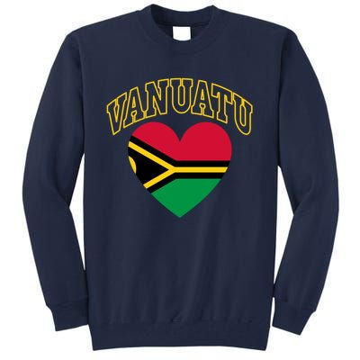 Vanuatu Flag Athletic Heart Gift Tall Sweatshirt