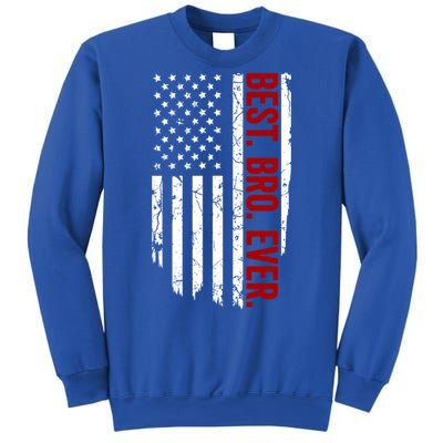 Vintage Funny American Flag Best Bro Ever Gift Sweatshirt