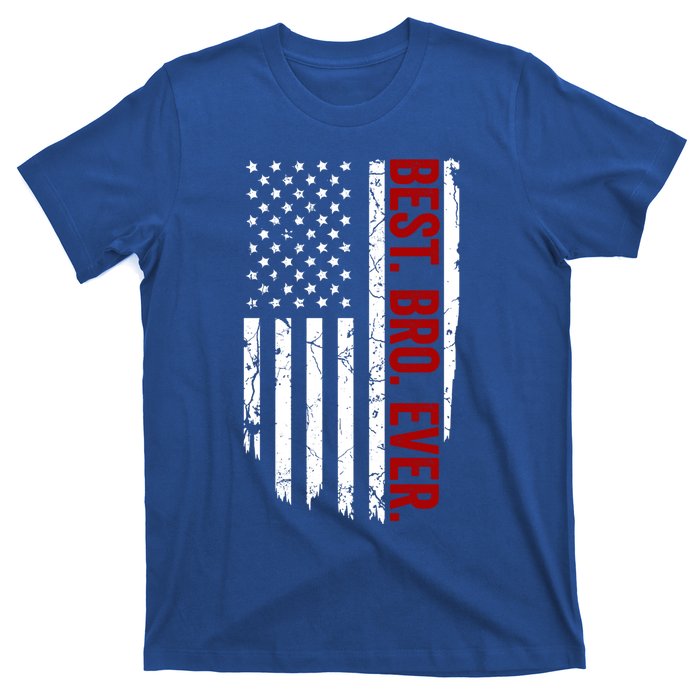 Vintage Funny American Flag Best Bro Ever Gift T-Shirt