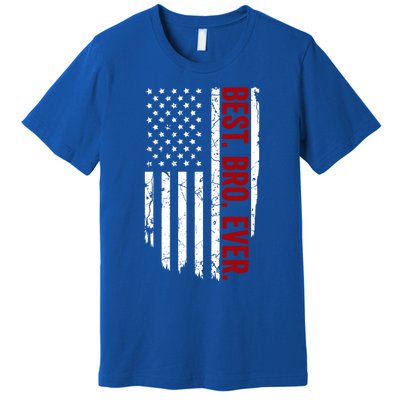 Vintage Funny American Flag Best Bro Ever Gift Premium T-Shirt