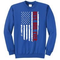 Vintage Funny American Flag Best Bro Ever Gift Tall Sweatshirt