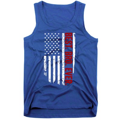 Vintage Funny American Flag Best Bro Ever Gift Tank Top