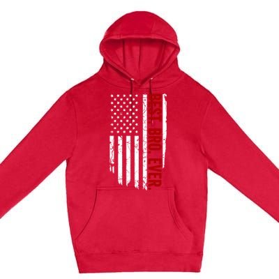 Vintage Funny American Flag Best Bro Ever Gift Premium Pullover Hoodie