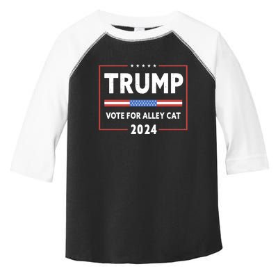 Vote For Alley Cat Trump 2024 Toddler Fine Jersey T-Shirt