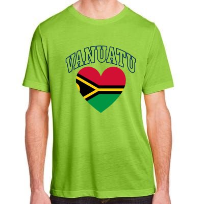 Vanuatu Flag Athletic Heart Souvenir Gift Adult ChromaSoft Performance T-Shirt