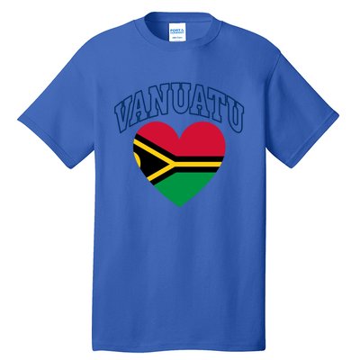 Vanuatu Flag Athletic Heart Souvenir Gift Tall T-Shirt