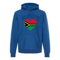 Vanuatu Flag Athletic Heart Souvenir Gift Premium Hoodie