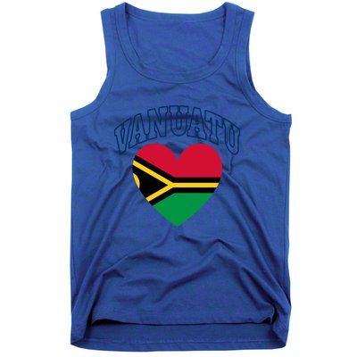 Vanuatu Flag Athletic Heart Souvenir Gift Tank Top