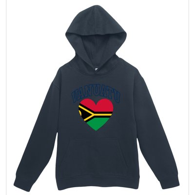 Vanuatu Flag Athletic Heart Souvenir Gift Urban Pullover Hoodie