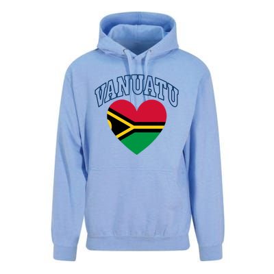 Vanuatu Flag Athletic Heart Souvenir Gift Unisex Surf Hoodie