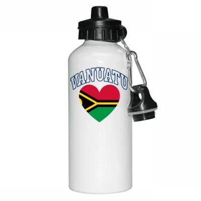 Vanuatu Flag Athletic Heart Souvenir Gift Aluminum Water Bottle