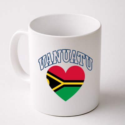 Vanuatu Flag Athletic Heart Souvenir Gift Coffee Mug