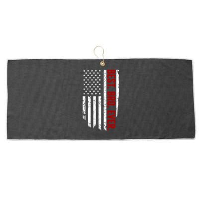 Vintage Funny American Flag Best Bro Ever Meaningful Gift Large Microfiber Waffle Golf Towel