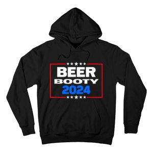 Vote For Beer And Booty Funny 2024 Election Hoodie