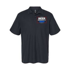 Vote For Beer And Booty Funny 2024 Election Softstyle Adult Sport Polo