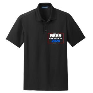 Vote For Beer And Booty Funny 2024 Election Dry Zone Grid Polo