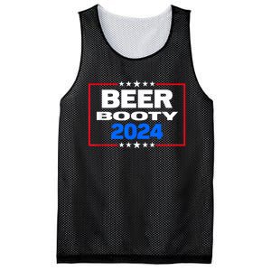 Vote For Beer And Booty Funny 2024 Election Mesh Reversible Basketball Jersey Tank