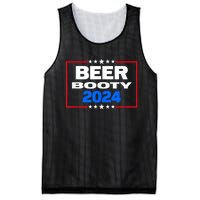 Vote For Beer And Booty Funny 2024 Election Mesh Reversible Basketball Jersey Tank