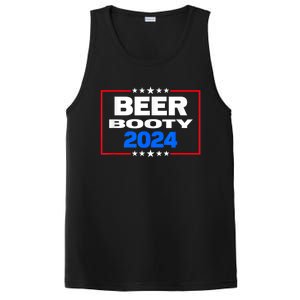 Vote For Beer And Booty Funny 2024 Election PosiCharge Competitor Tank