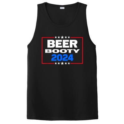 Vote For Beer And Booty Funny 2024 Election PosiCharge Competitor Tank