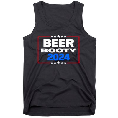 Vote For Beer And Booty Funny 2024 Election Tank Top