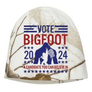 Vote For Bigfoot 2024 Funny A Candidate You Can Believe In Kati - Camo Knit Beanie